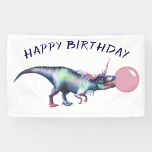 Banderoles Dinocorn Bubblegum Party Magique Unicorn Dinosaur