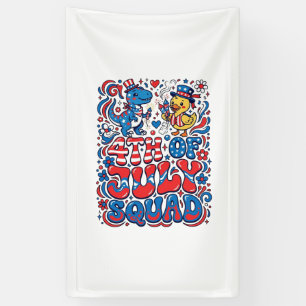 Banderoles Dinosaur Kawaii Patriotique Meilleur Beau-père Jam