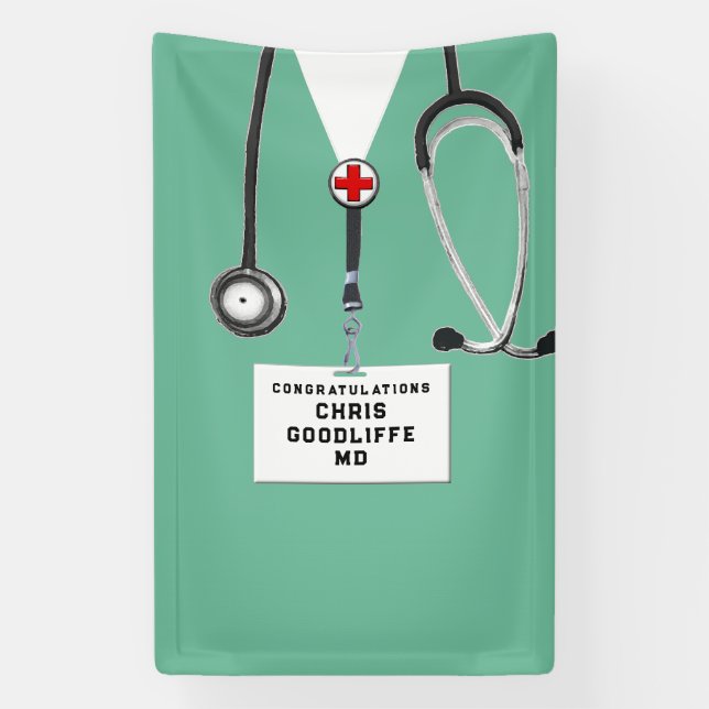 Banderoles Diplôme créatif de l'école de médecine (Verticale)