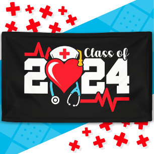 Banderoles Diplômé de l'école de soins infirmiers 2024 Diplôm