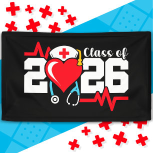 Banderoles Diplômé de l'école de soins infirmiers 2026 Diplôm