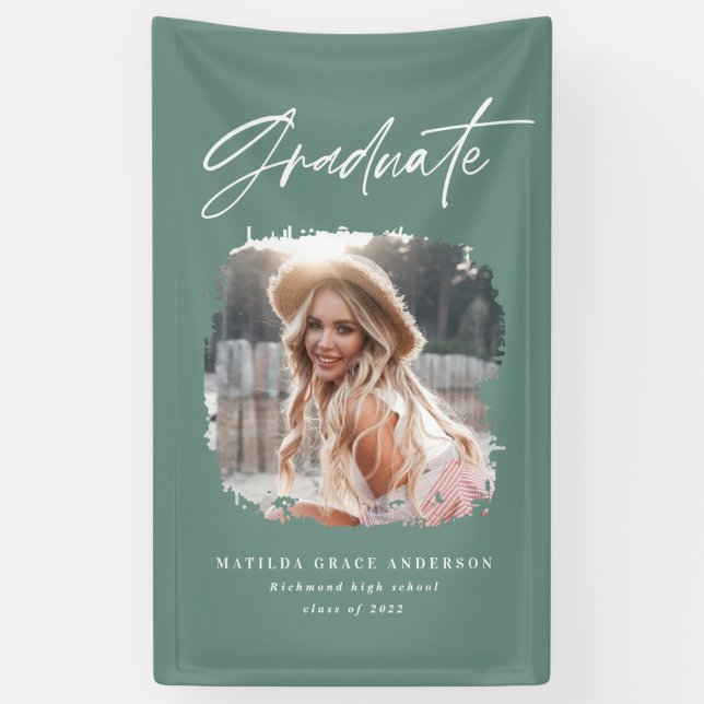 Banderoles Diplôme de typographie de script photo moderne (Vertical)