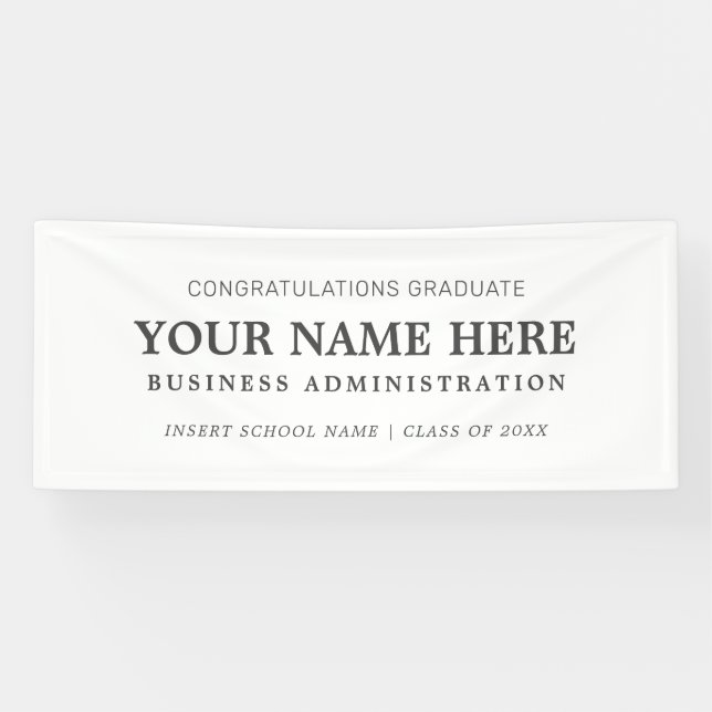 Banderoles Diplômé du Business Administration College (Horizontal)