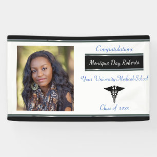 Banderoles Diplôme, école Médicale, photo personnalisée,