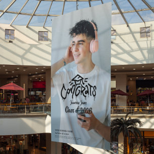 Banderoles Diplômé Graffiti   Panneau de fin d'études personn