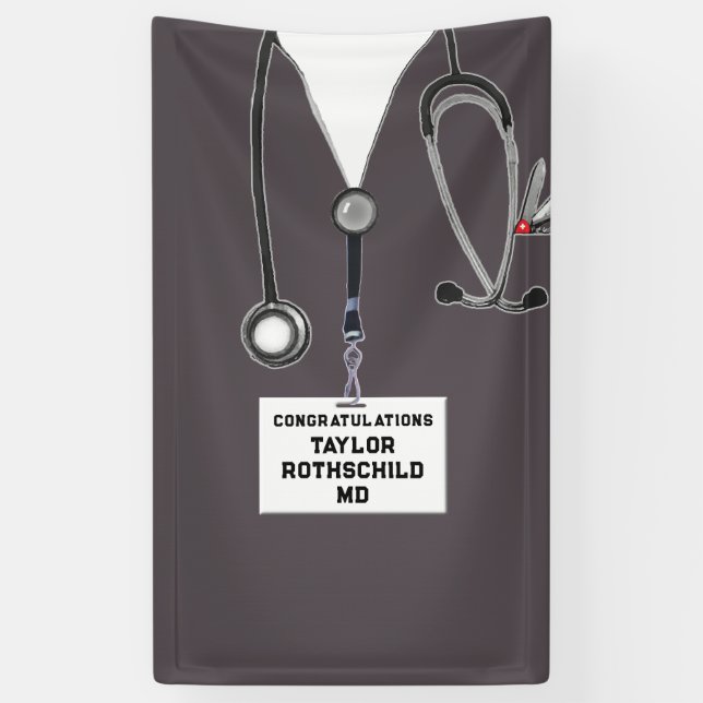 Banderoles Diplôme Médicale (Vertical)