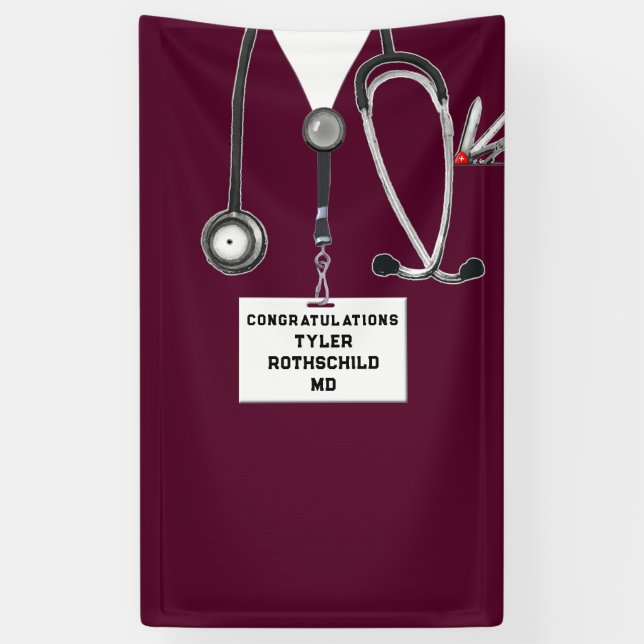 Banderoles Diplôme Médicale (Vertical)
