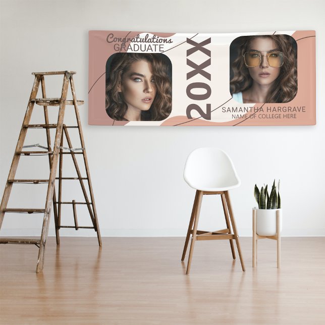 Banderoles Diplômé moderne | 2 Diplôme de collage photo (Créateur téléchargé)