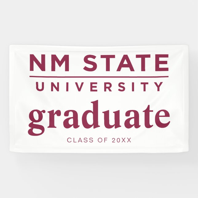 Banderoles Diplômés de l'Université d'État du Nouveau-Mexique (Horizontal)