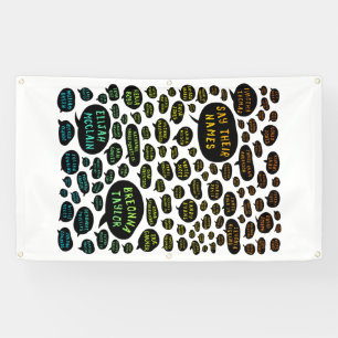 Banderoles dire leurs noms arc-en-ciel