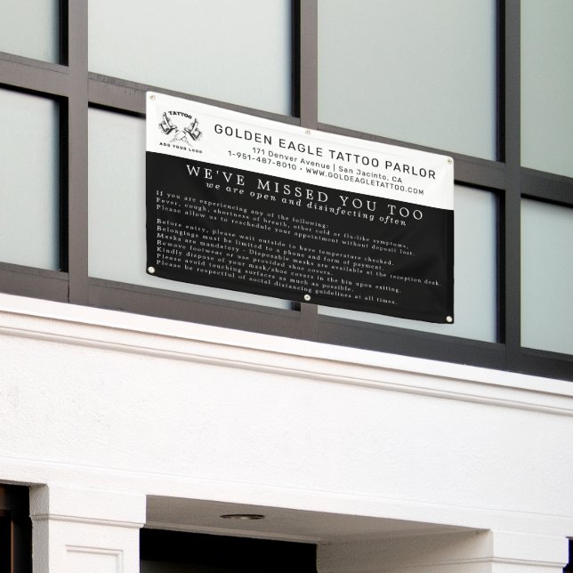 Banderoles Directives de distanciation pour la réouverture d' (Bâtiment extérieur)