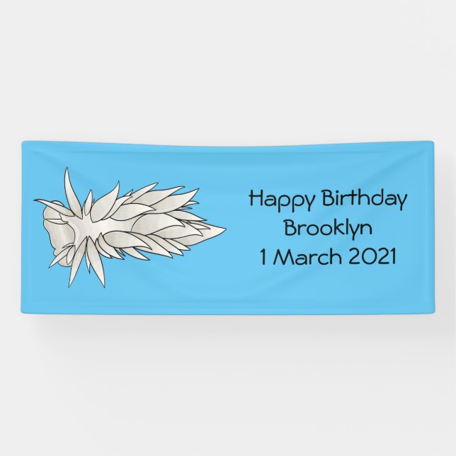 Banderoles Dirona albolineata nudibranche dessin animé (Horizontal)