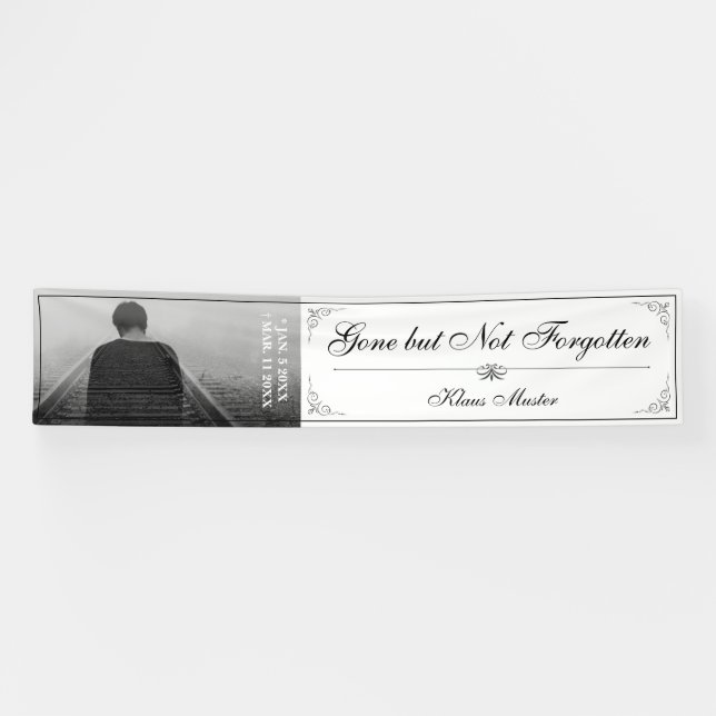 Banderoles Disparu mais pas oublié - Classique (Horizontal)