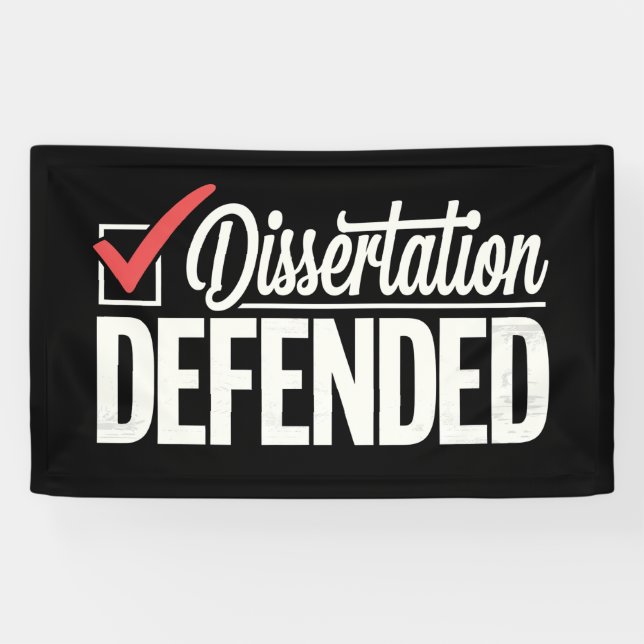 Banderoles Dissertation Défendu Doctorat Diplômé (Horizontal)