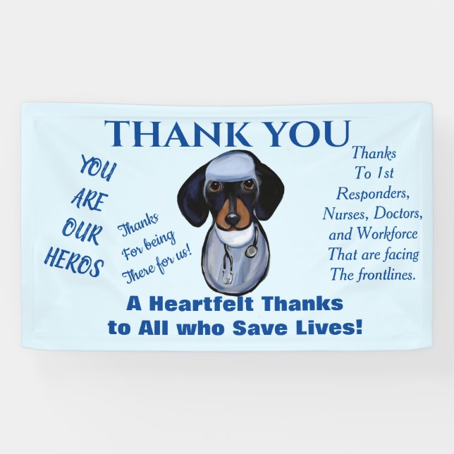 Banderoles Docteur Dachshund (Horizontal)