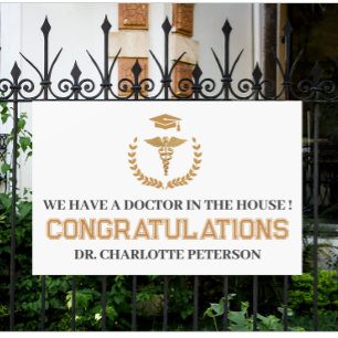 Banderoles Docteur unique Diplôme Médicale de l'école