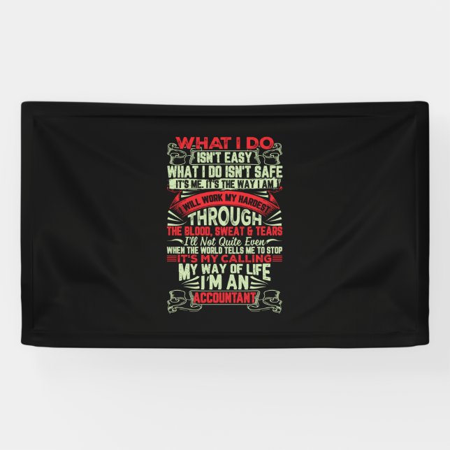 Banderoles Don comptable | Mon Mode De Vie Je Suis Comptable (Horizontal)