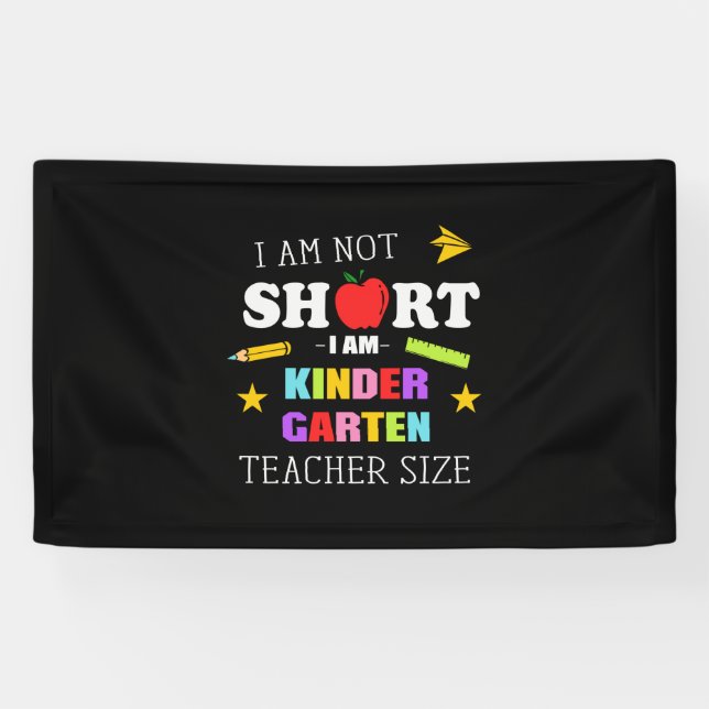 Banderoles Don de l'enseignant Je suis maternelle enseignant (Horizontal)