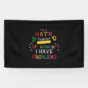 Banderoles Don de l'enseignant Je suis un enseignant de mathé