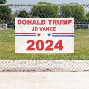 Banderoles Donald Trump JD Vance 2024