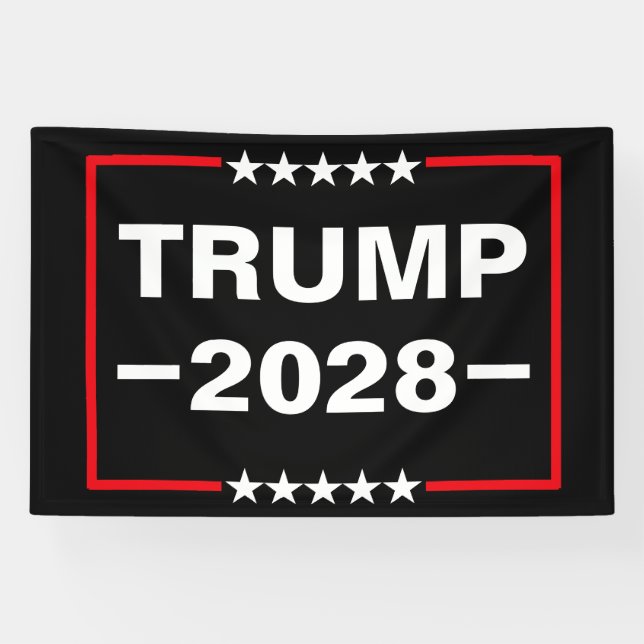 Banderoles Donald Trump Président 2028 (Horizontal)