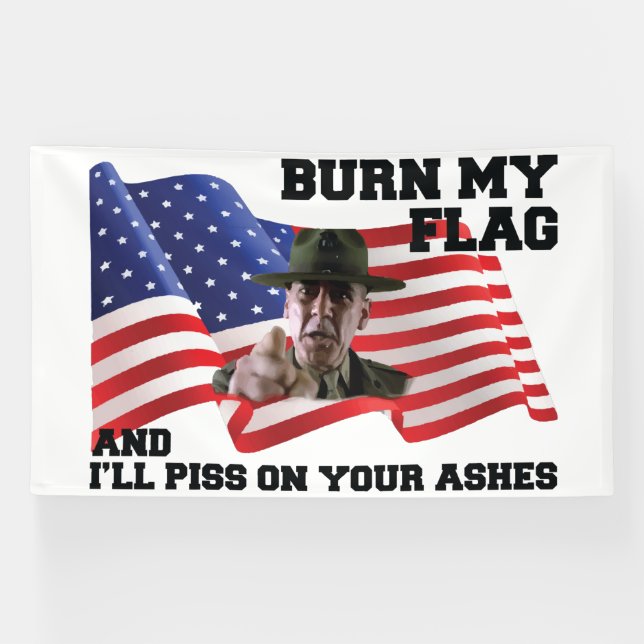 Banderoles Don't burn my flag  (Horizontal)