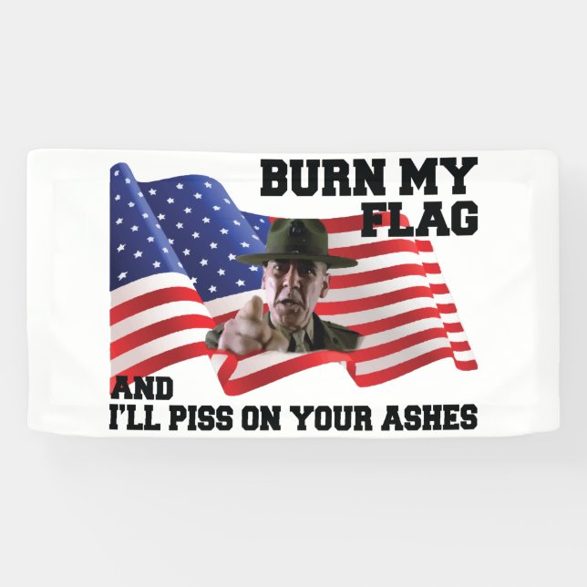 Banderoles Don't burn my flag (Horizontal)