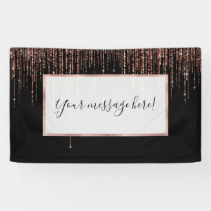 Banderoles Dory Rose Noire Gold Sparkly Glitter Fringe