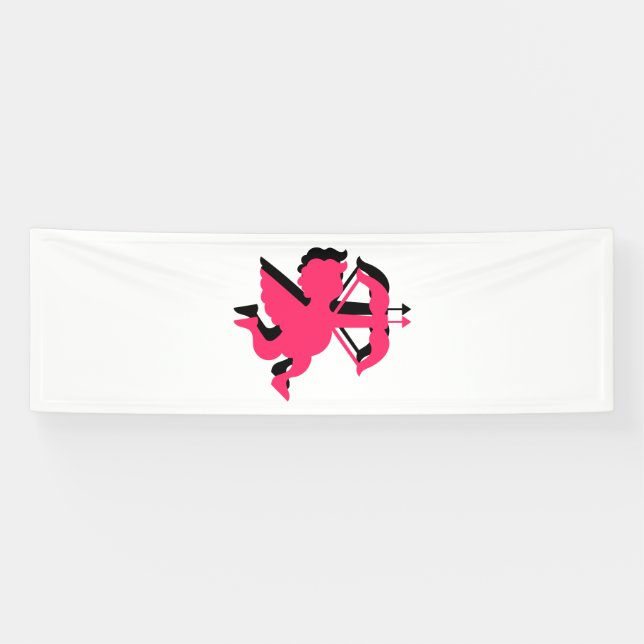 Banderoles Double Cupid Saint-Valentin 2,5x20 Vinyl (Horizontal)