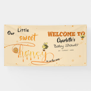 Banderoles Douce Petite Fête de Bébé avec du Miel qui Coule