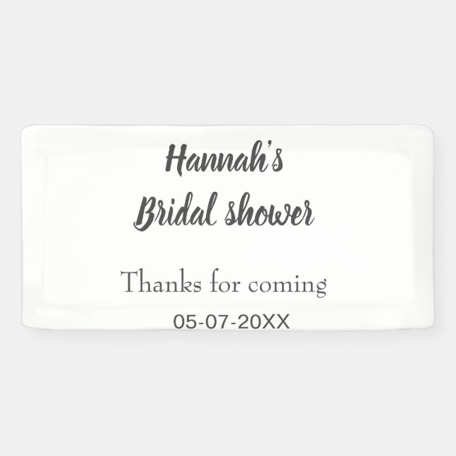 Banderoles Douche nuptiale ajouter le nom date année merci à  (Horizontal)