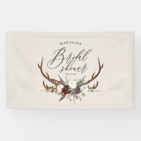 Douche nuptiale fleurie rustique en cerf