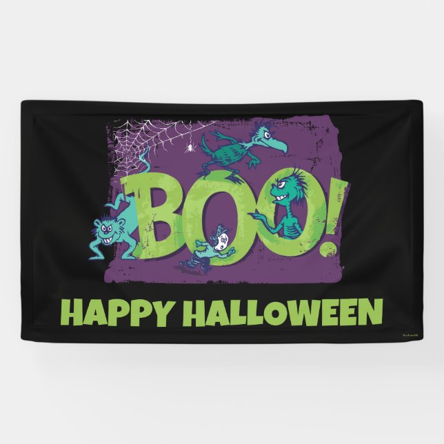 Banderoles Dr Seuss | BOO ! Graphique d'Halloween (Horizontal)