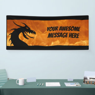 Banderoles Dragon d'incendie personnalisable