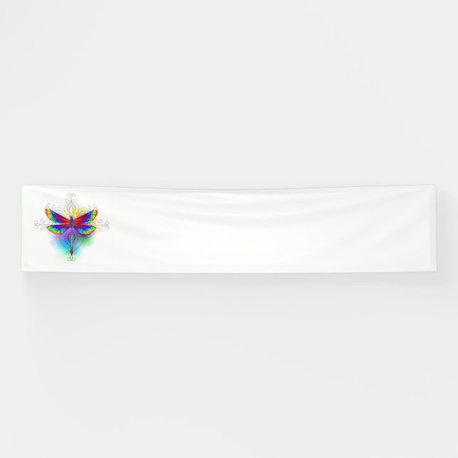 Banderoles Dragonfly en arc-en-ciel (Horizontal)