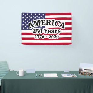 Banderoles Drapeau 250 ans d'Amérique