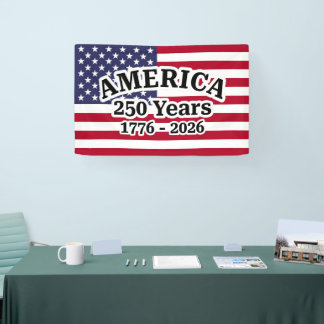 Banderoles Drapeau 250 ans d'Amérique