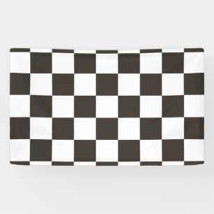 Banderoles Drapeau À damiers (noir et blanc) (Motif du vérifi