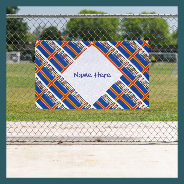 Banderoles Drapeau Aalander des Îles Åland Carrelé Personnali (Créateur téléchargé)
