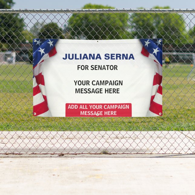 Banderoles Drapeau Américain de Campagne Politique Personnali (En situation)