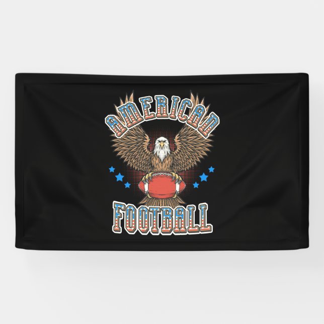 Banderoles Drapeau américain de football (Horizontal)