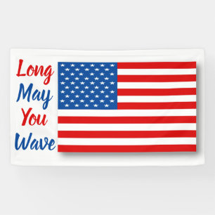 Banderoles Drapeau Américain Longtemps que vous agissiez Pers