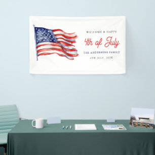 Banderoles Drapeau américain patriotique 4 juillet Affiche de
