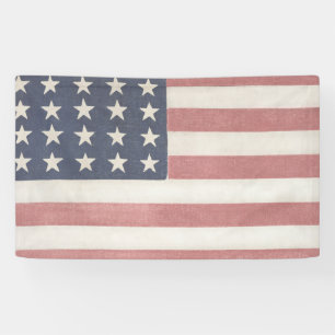 Banderoles Drapeau américain rustique Americana