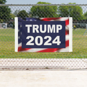 Banderoles Drapeau américain Trump 2024