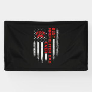 Banderoles Drapeau américain Vintage Mens Best Firefighter