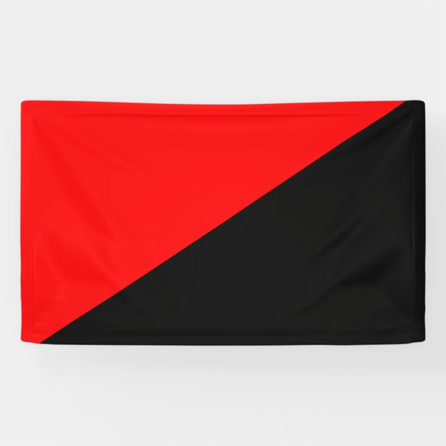 Banderoles Drapeau anarchiste (Anarchisme) (Horizontal)