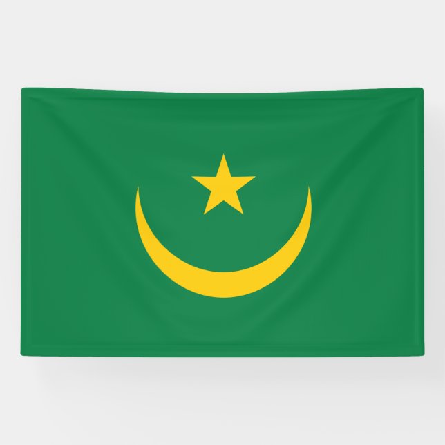 Banderoles Drapeau ancien de Mauritanie (Horizontal)