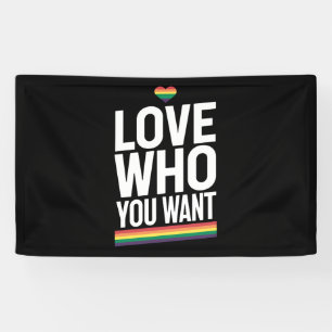 Banderoles Drapeau arc-en-ciel de la fierté gay LGBTQ Amour q