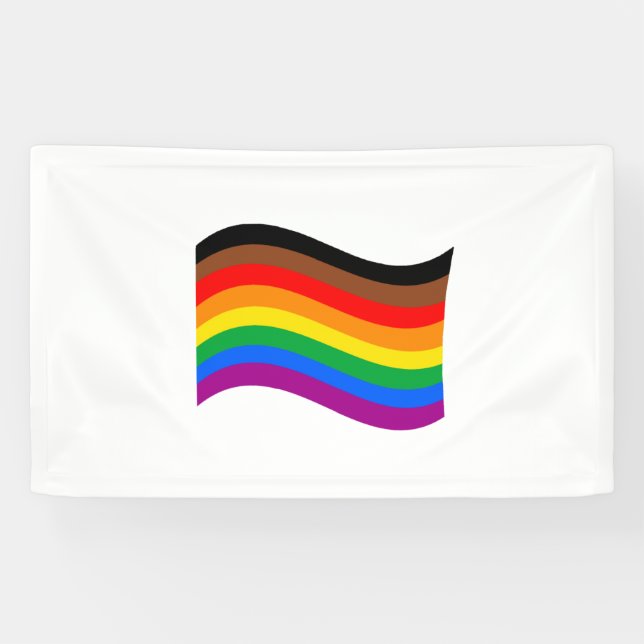 Banderoles Drapeau arc-en-ciel de Philly Pride (Horizontal)